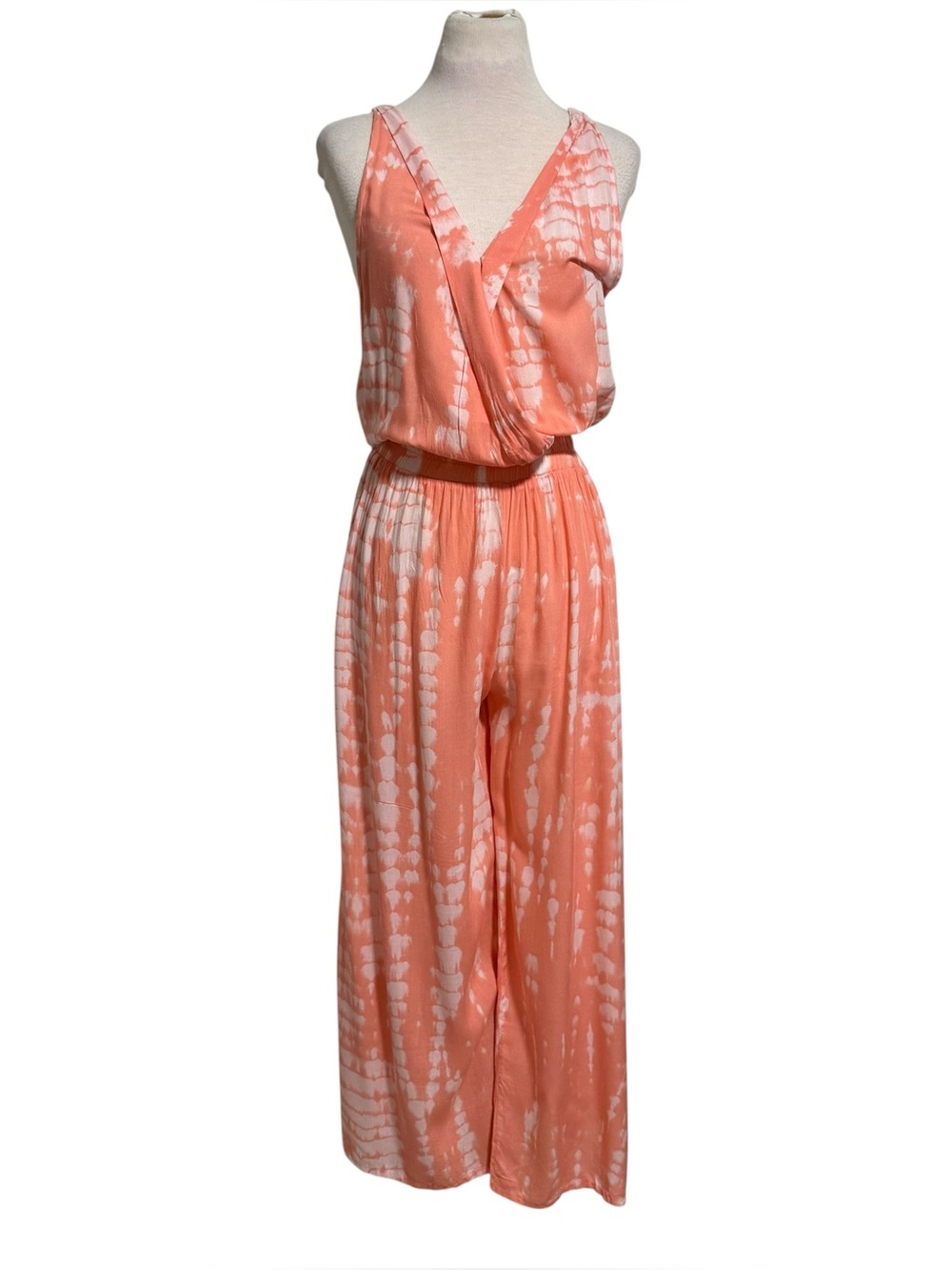 Tiare Hawaii Tie Dye Jumpsuit S/M Coral White